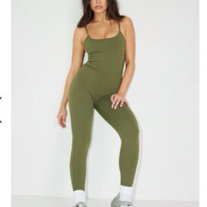 Never worn! Garage Olivia Active Jumpsuit in Olive